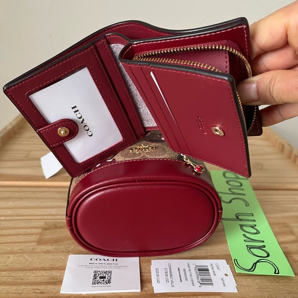 ✅Coach Mini Bucket Bag In Signature Cherry Print Set - Picture 6 of 16